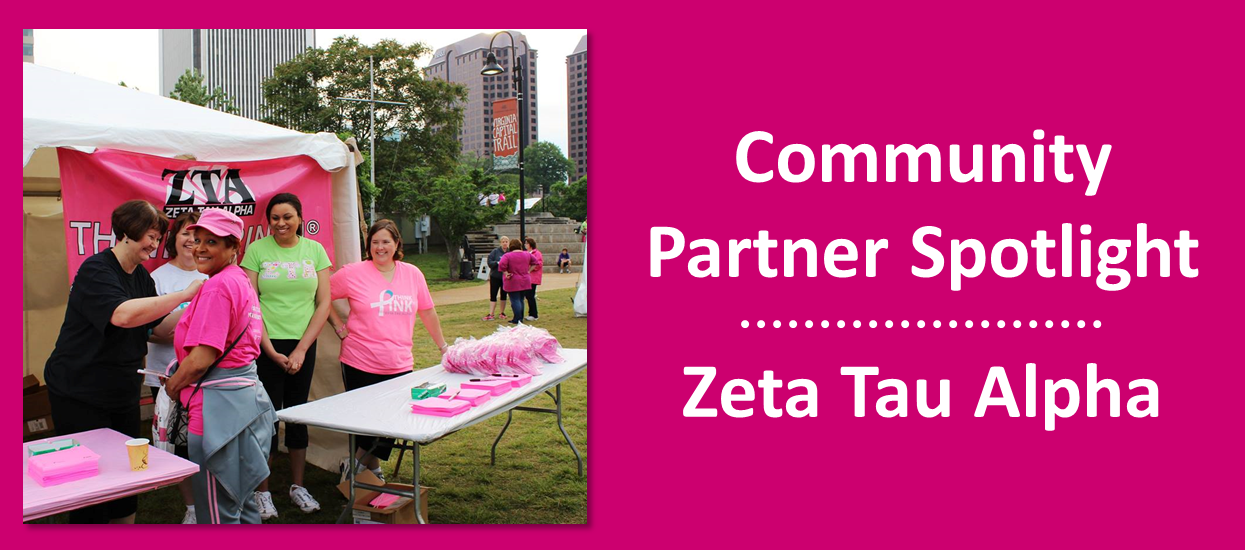 2014 March - Community Partner Spotlight - Zeta Tau Alph