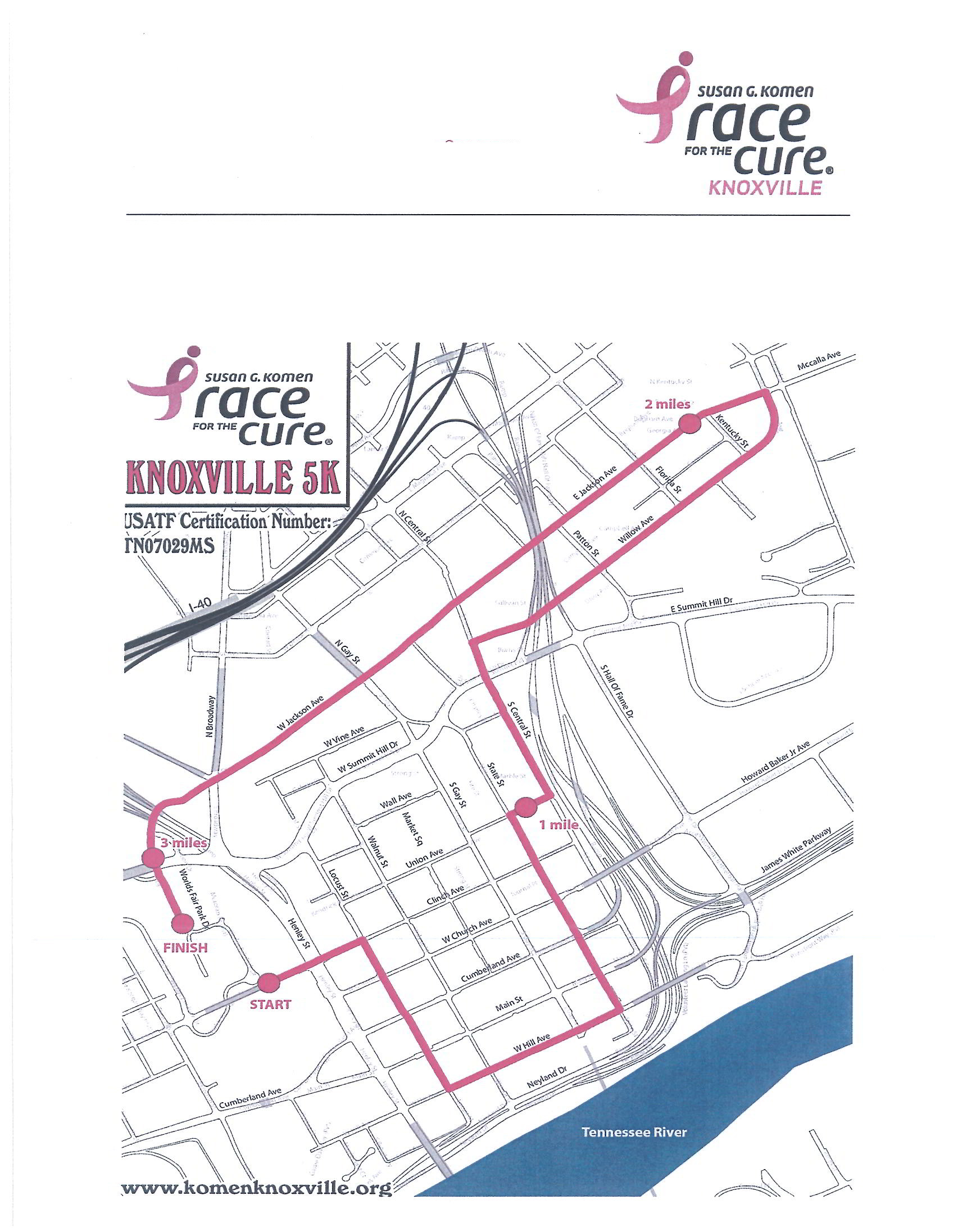 Komen Knoxville Race for the Cure Tennessee Running