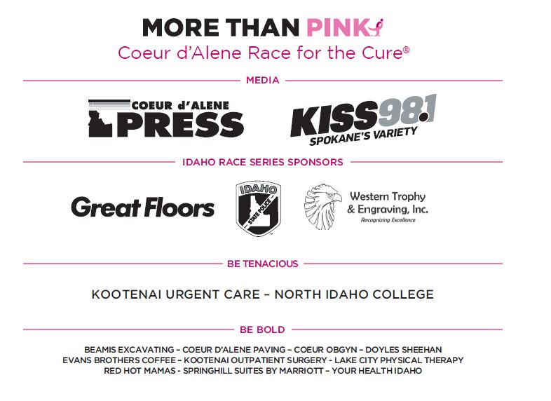 Susan G Komen Idaho Montana 2018 Komen Coeur D Alene Race For