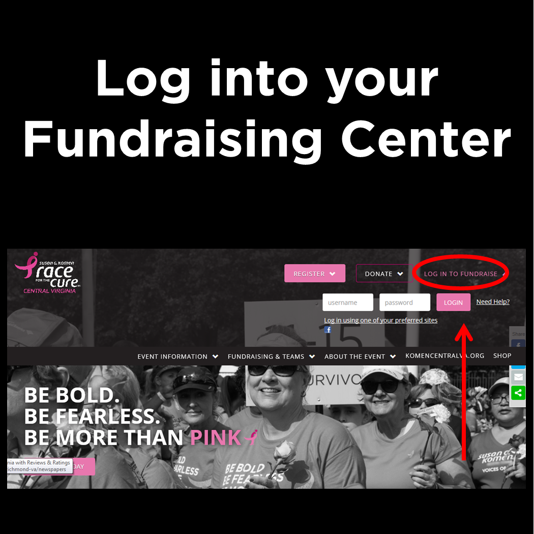 Log Into Your Fundraising Center