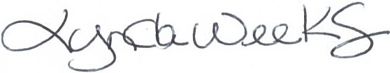Lynda Weeks' signature