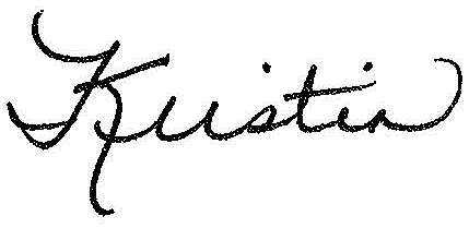 Kristin Harris signature - just Kristin