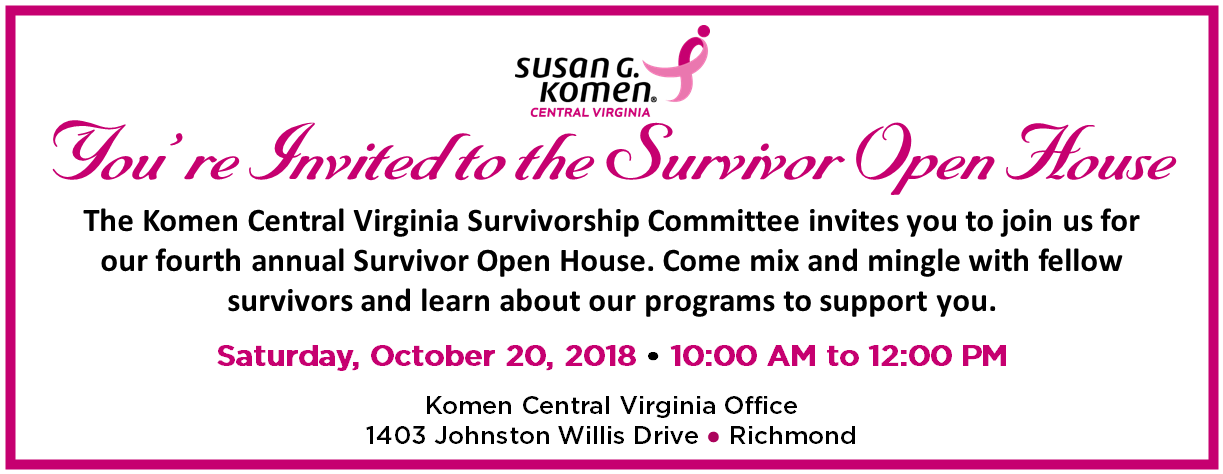 2018 Survivor Open House banner