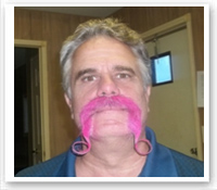 Pink Mustache Man