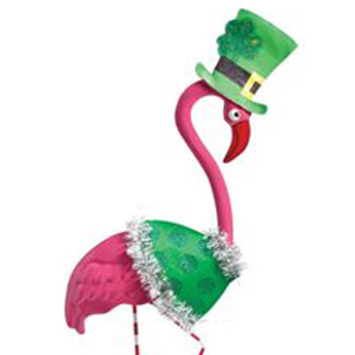 st Patrick's, pink Flamingo